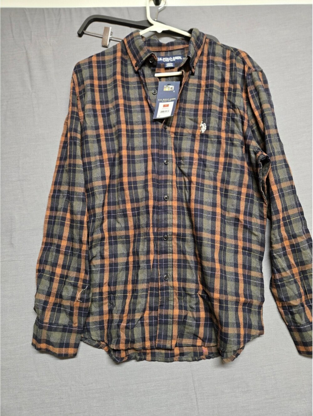 U.S. Polo Assn. Men's Medium Plaid Button-Up Shirt